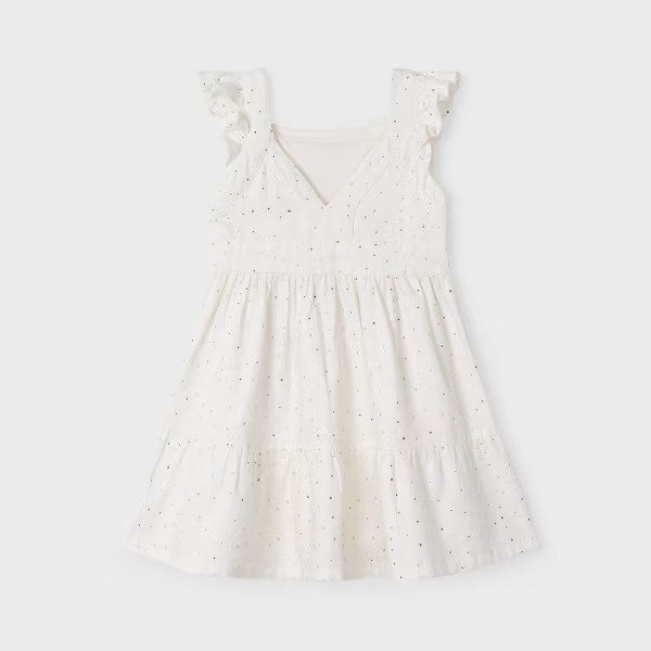Mayoral Yazlık Kız Elbise Ekru