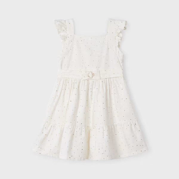Mayoral Yazlık Kız Elbise Ekru