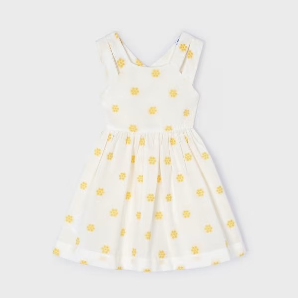 Mayoral Yazlık Kız Elbise Ekru