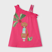 Mayoral Yazlık Kız Elbise Koyu Pembe