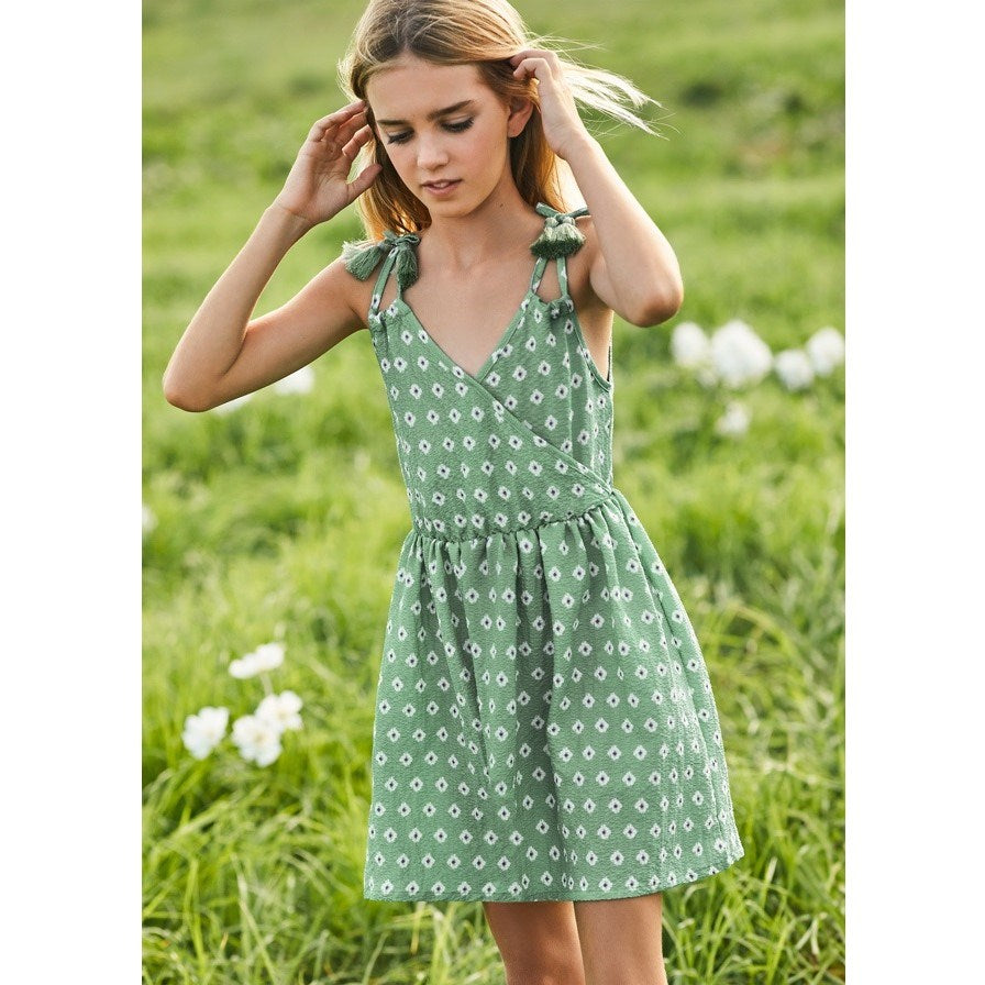 Mayoral Yazlık Kız Elbise Yeşil