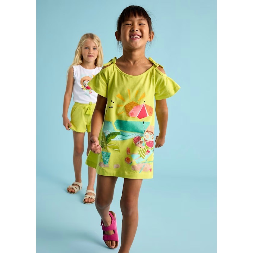 Mayoral Yazlık Kız Elbise Yeşil