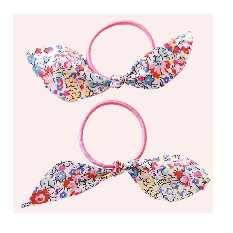 Mini & Kids -  Bunny Ears Kumaş Toka 2'li Somon