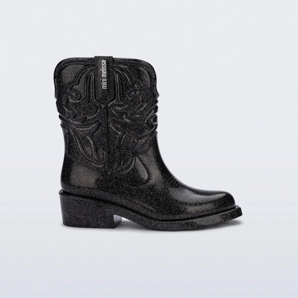 Mini Melissa Kız Çocuk Texas Bot Siyah