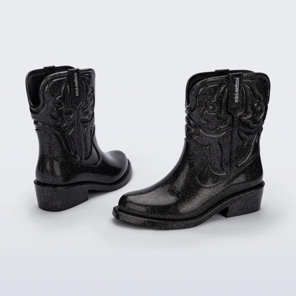 Mini Melissa Kız Çocuk Texas Bot Siyah