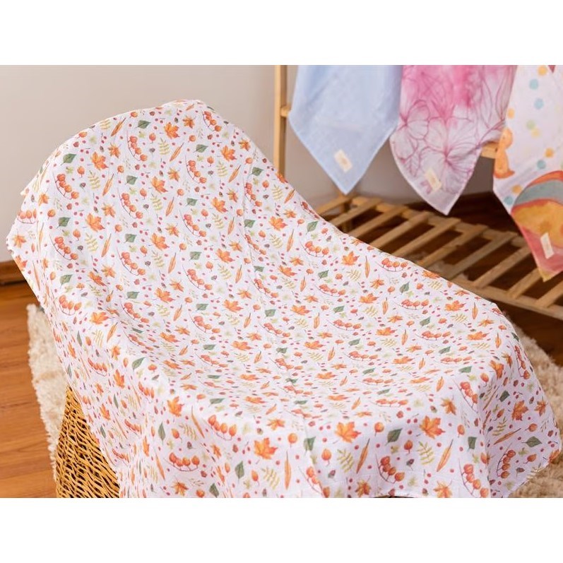 Mon Petits Müslin Bebek Örtüsü -  L'automne 100x100 cm