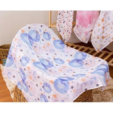 Mon Petits Müslin Bebek Örtüsü - Les Motifs Colorés 100x100 cm