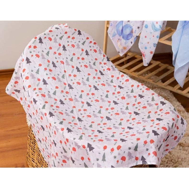 Mon Petits Müslin Bebek Örtüsü - Les Petits Arbres 100x100 cm