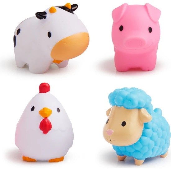 Munchkin Çiftlik Hayvanları ile Banyo Fışkırtmaları 4'lü Set