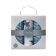 Posh Baby Mavi Ters Geo & Kuzey Yıldız & Mavi Ters Geo Müslin Battaniye 3'lü 65x65 cm STD