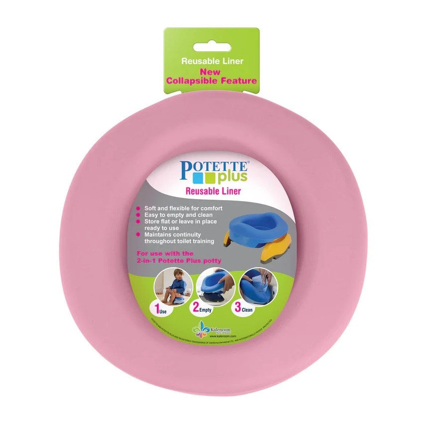 Potette Plus Tekrardan Kullanılabilir Silikon Astar Pembe