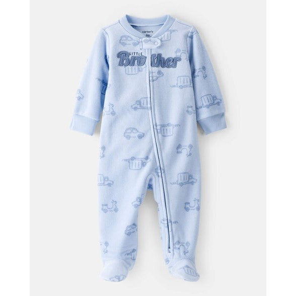 Carter's Kışlık Erkek Bebek Polar Tulum Mavi