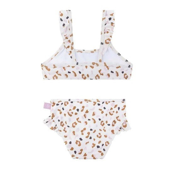Swim Essentials Kız Çocuk Bikini-Leopar Ekru