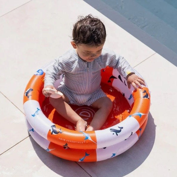 Swim Essentials Red White Whale Bebek Şişme Oyun ve Yüzme Havuzu 60cm