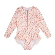 Swim Essentials Uv Korumalı Uzun Kollu Kız Çocuk Mayo- Leopard Pink Pembe