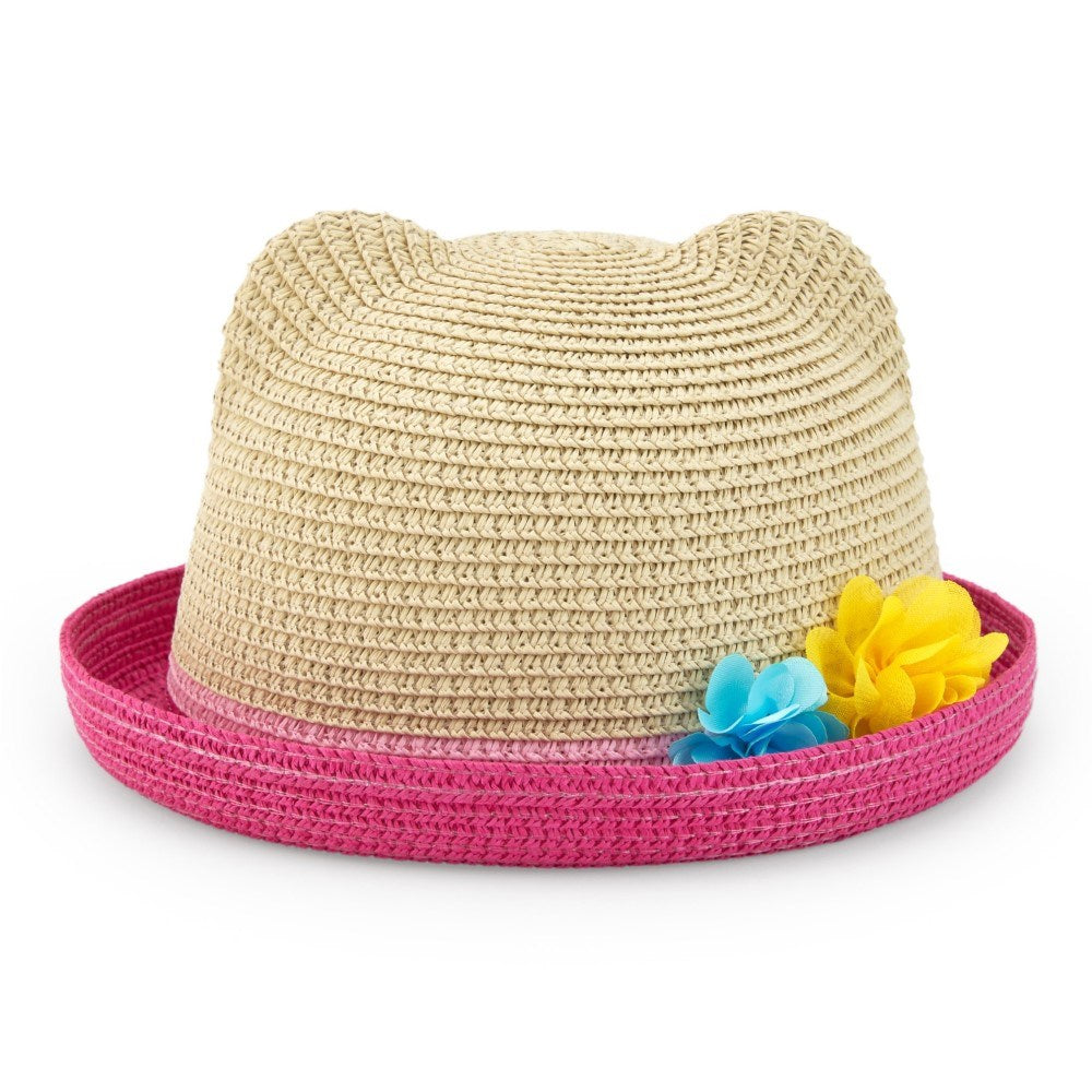 Tuc Tuc Yazlık Kız Hasır Şapka Sarı
