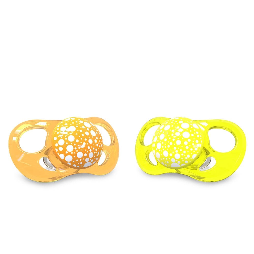 Twistshake Turuncu Sarı Silikon Emzik İkili Paket 6 Ay+ STD