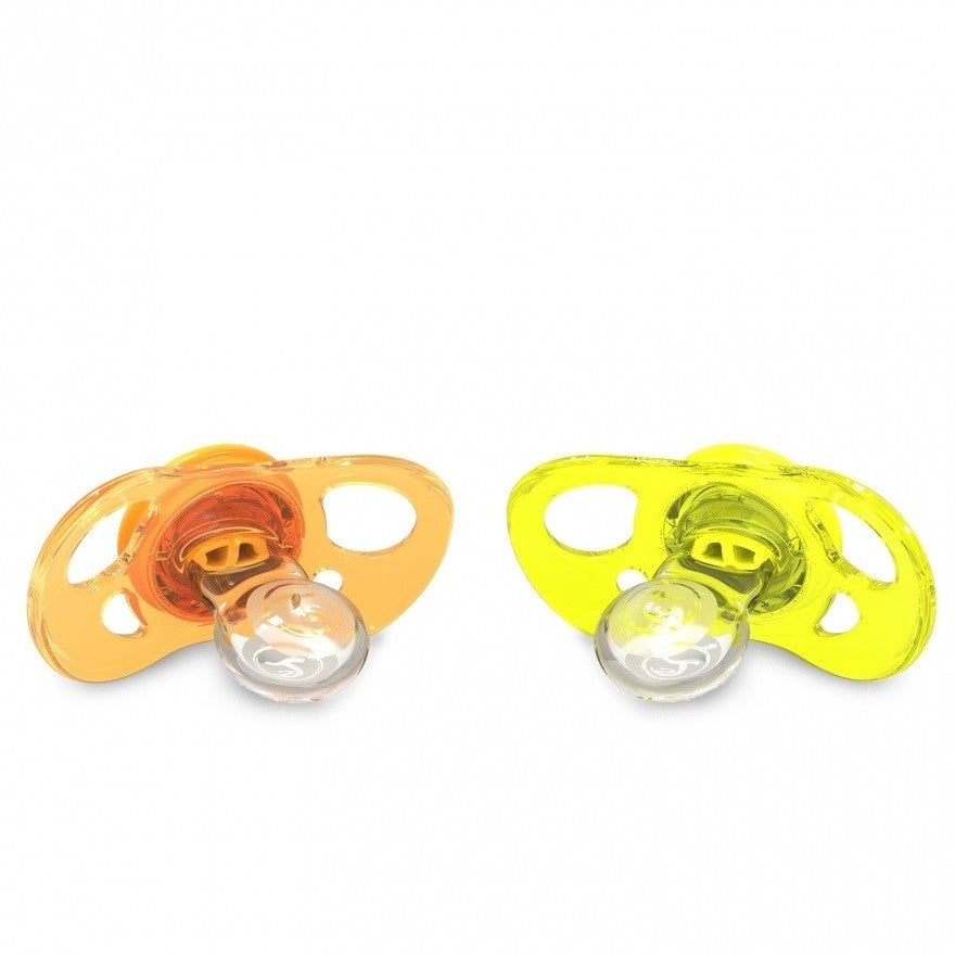 Twistshake Turuncu Sarı Silikon Emzik İkili Paket 6 Ay+ STD