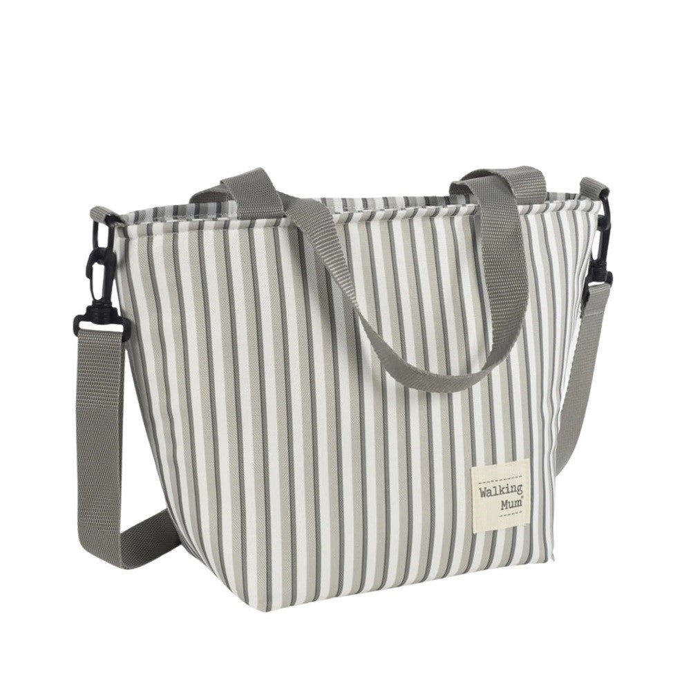 Walking Mum Bolsa Comiditas Çizgi Desenli Termos Çanta Yeşil