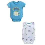 Wogi Yazlık Erkek Bebek Surf 2'li Body Takım Mavi