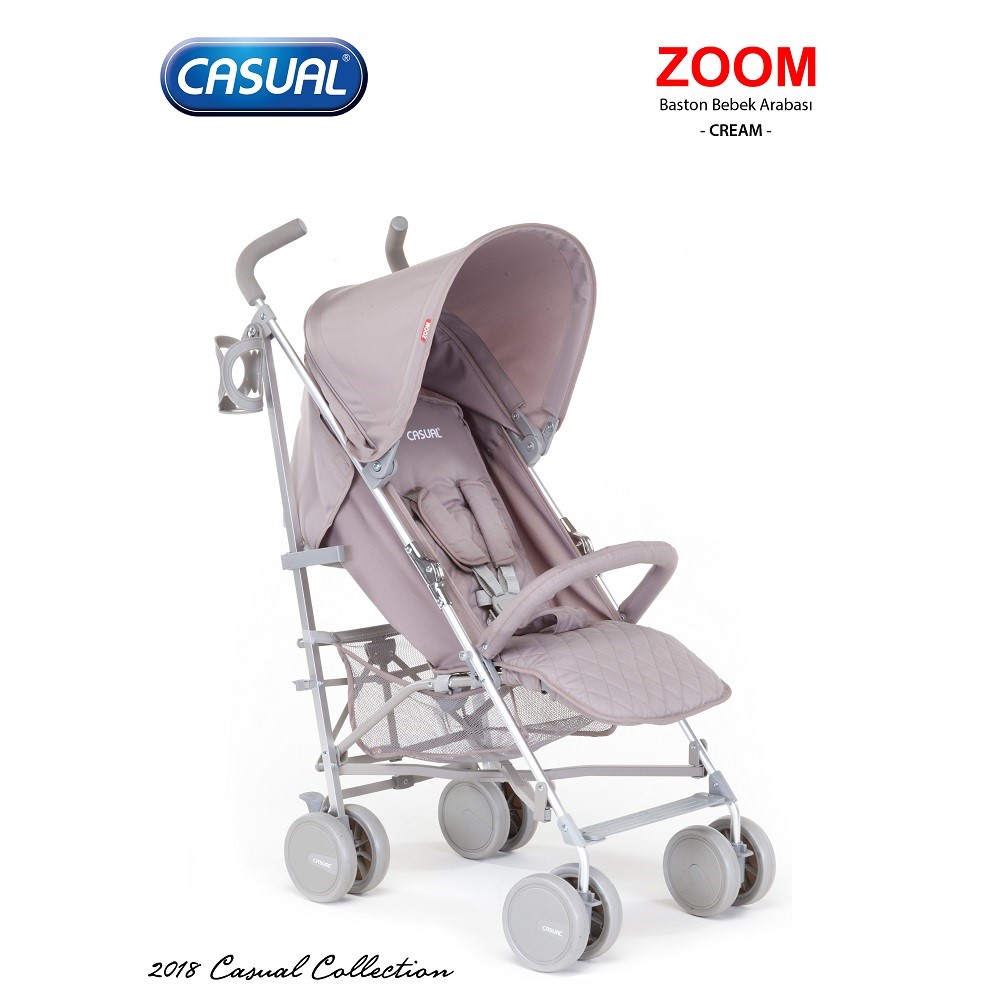 Casual Zoom Baston Puset Bebek Arabası Krem