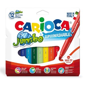 Carioca Jumbo Yıkanabilir Keçeli Boya Kalemi 12'li