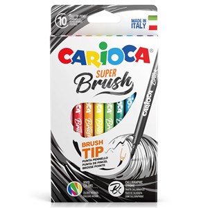 Carioca Super Brush Fırça Uçlu Keçeli Boya Kalemi 10'lu