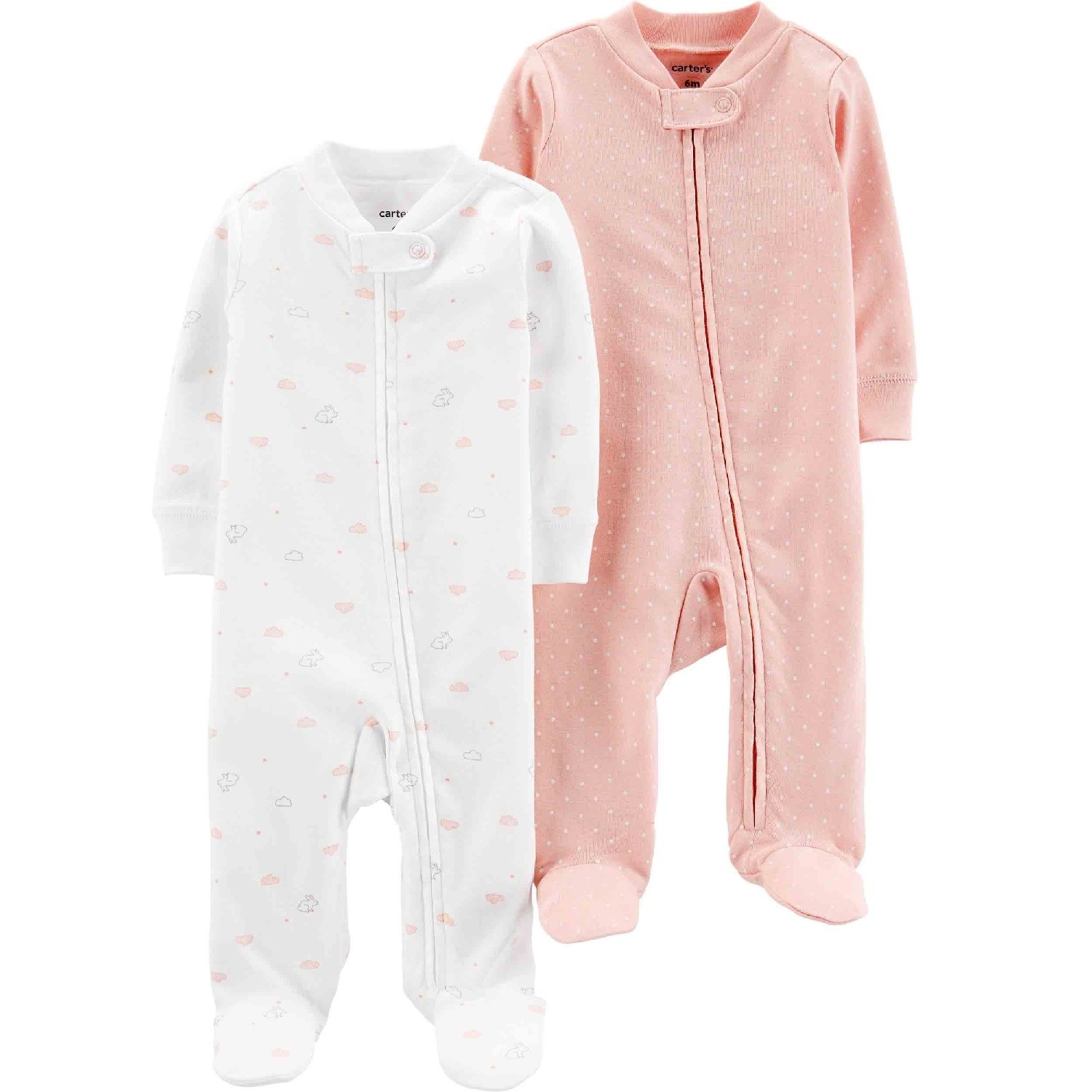 Carter�s Layette Kız Bebek Kışlık Patikli Tulum 2�li Set Pembe