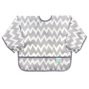 Bumkins Uzun Kollu Önlük (6-24 ay) - Grey Chevron