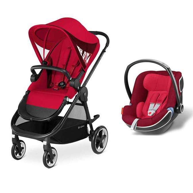 Cybex Iris M Bebek Arabası Rebel Red + GB Idan Ana Kucağı Cherry Red