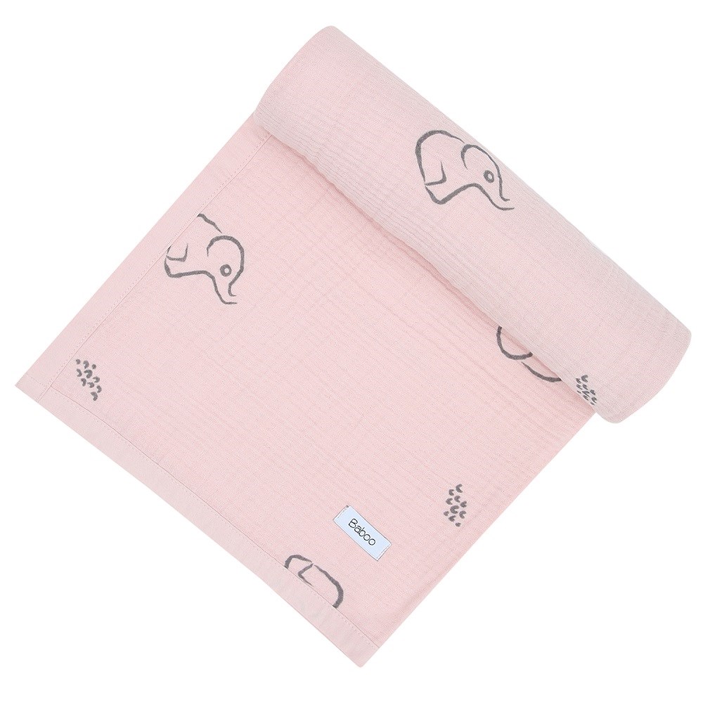 Baboo Pink Muslin Blanket - Pembe Müslin Battaniye Pembe