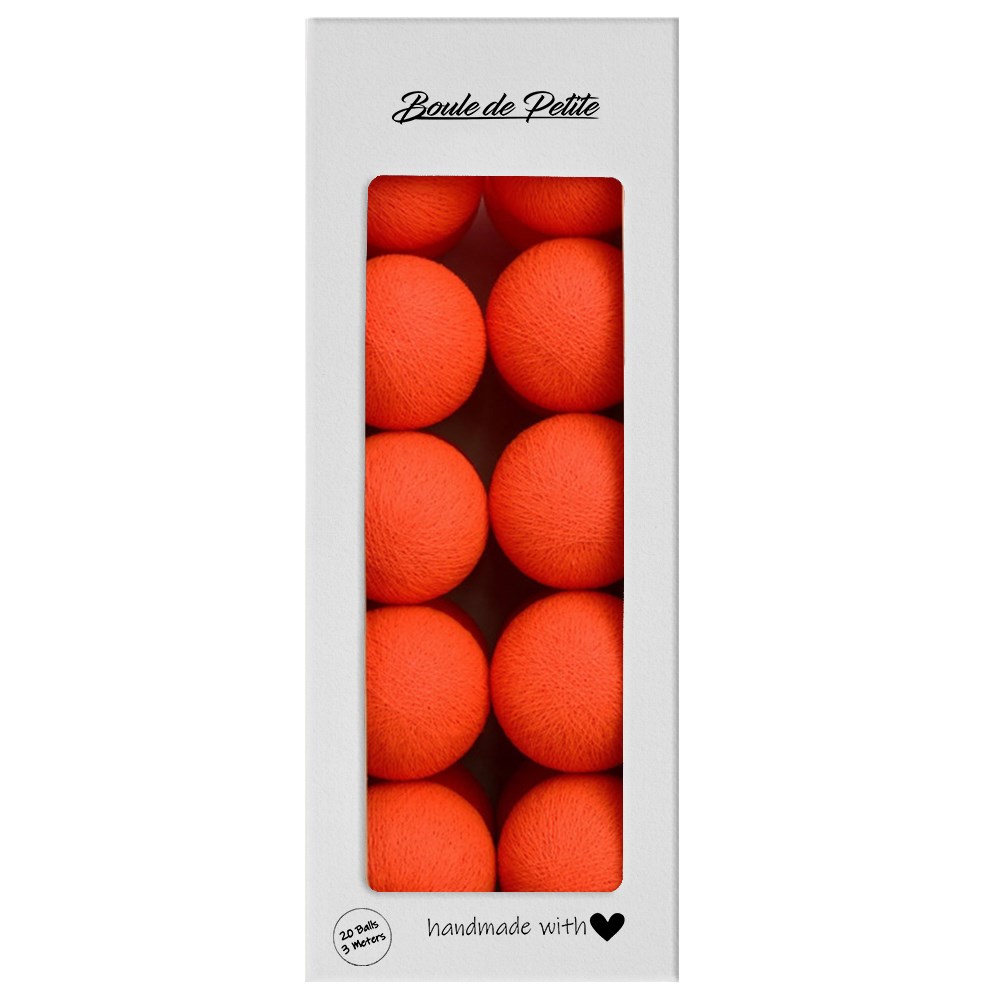 Boule De Petite Işıklı Top Neon Orange 