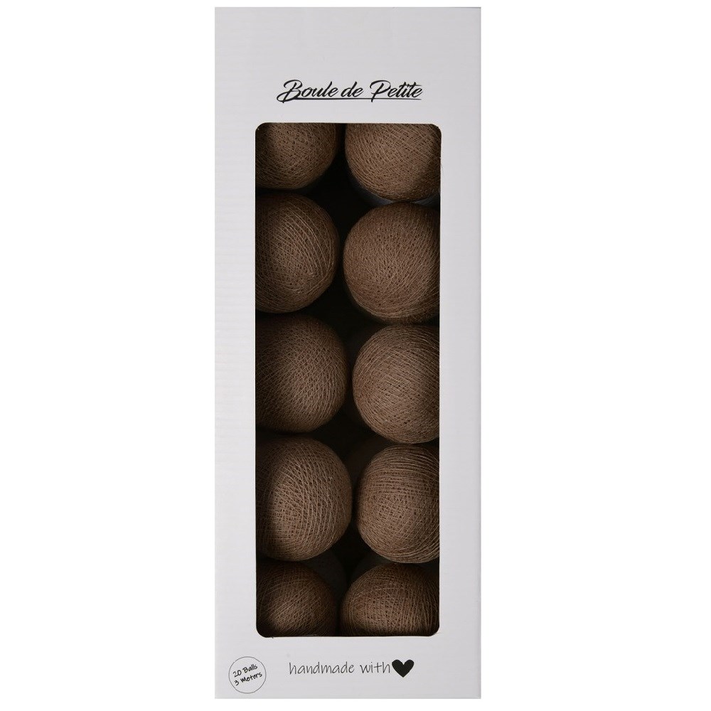 Boule De Petite Işıklı Top Soft Brown 