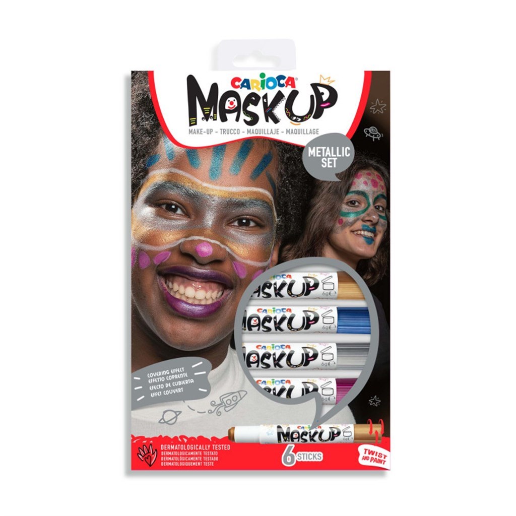 Carioca Mask Up Yüz Boyası Metalik 6 Renk 