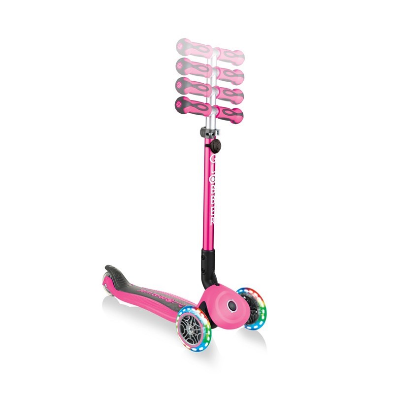 Globber Go Up Deluxe Işıklı Scooter Pembe 