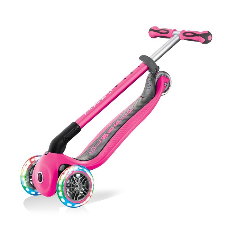 Globber Go Up Deluxe Işıklı Scooter Pembe 