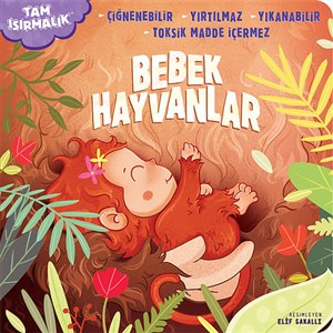 Tam Isırmalık Yırtılmayan Kitap Bebek Hayvanlar