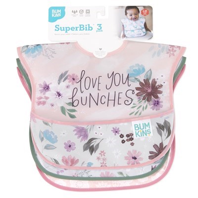 Bumkins SuperBib Önlük - 3lü Paket ( Love, You, Bunches ) 