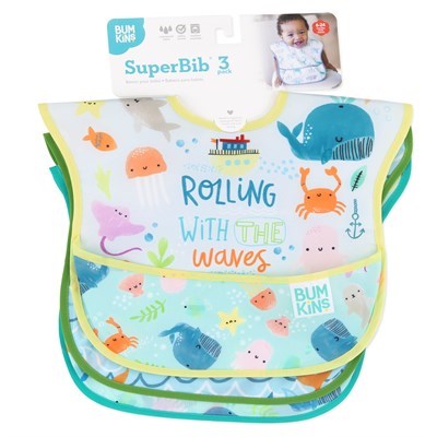 Bumkins SuperBib Önlük - 3lü Paket ( Rolling With The Waves ) 