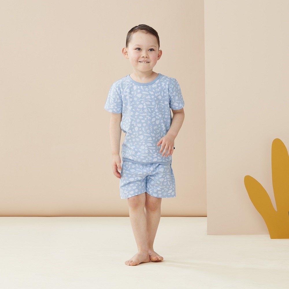 ErgoPouch Organik Pamuklu Kısa Pijama Takımı 0.2 Tog - Shadowlands Mavi