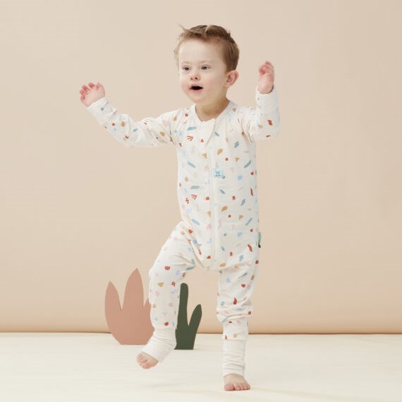 ErgoPouch Organik Pamuklu Pijama Tulum - 1.0 Tog Desert Bloom Krem