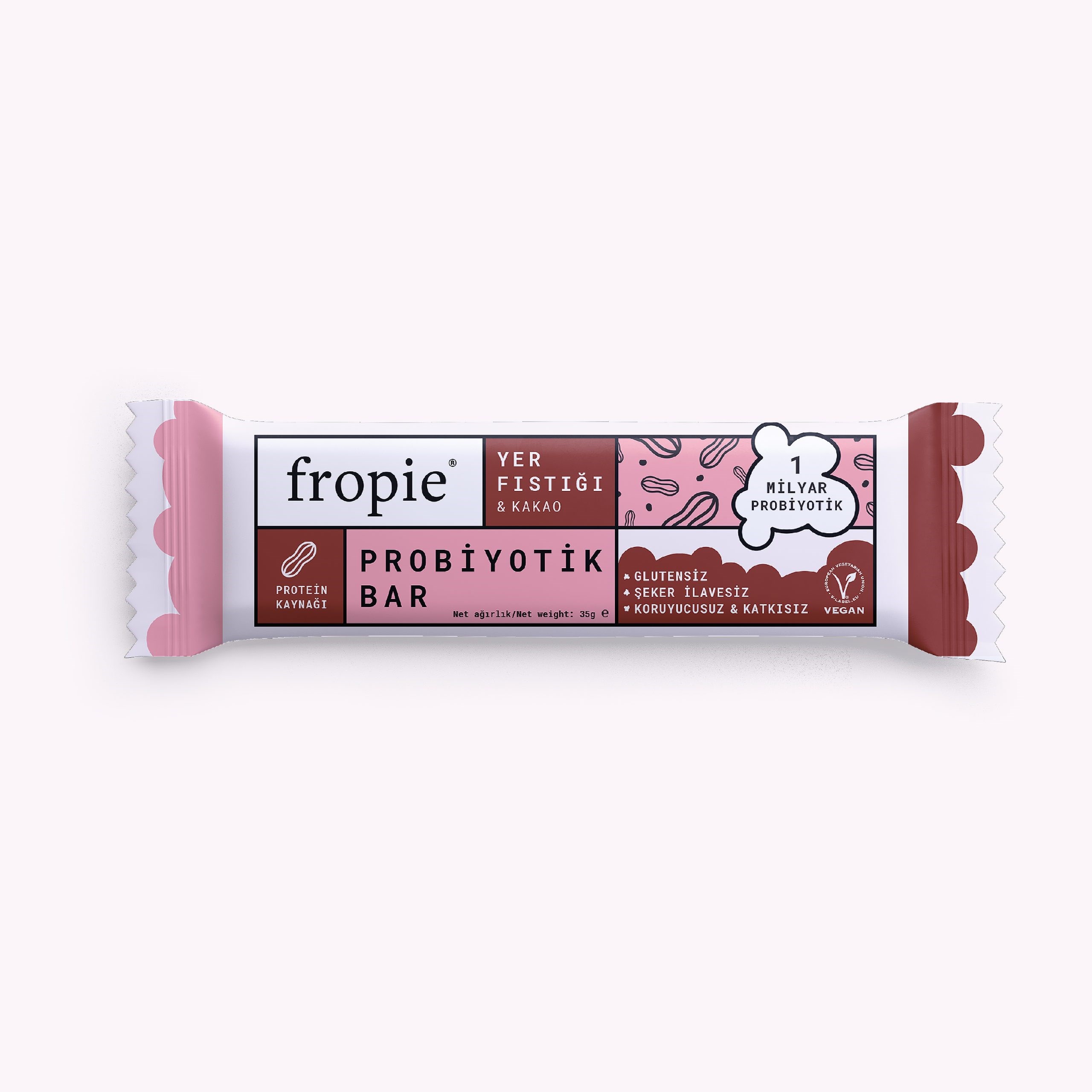 Fropie Probiyotik Bar Yer Fıstığı ve Kakao 35 gr 