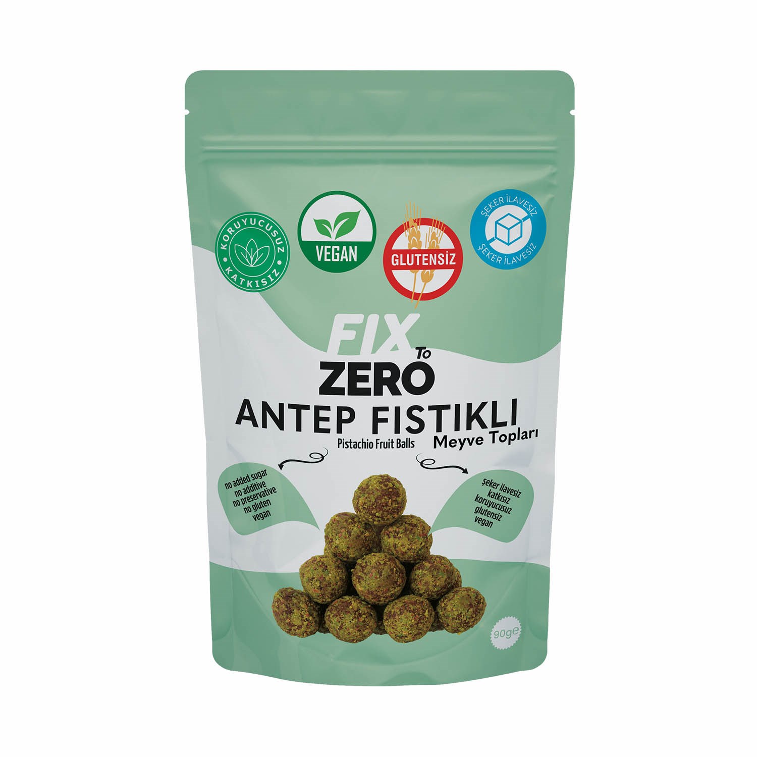 Fix To Zero Antep Fıstıklı Meyve Topları 90 gr 