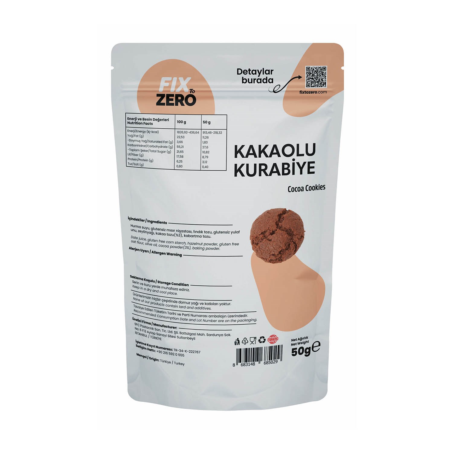 Fix To Zero Kakolu Kurabiye 50 gr 