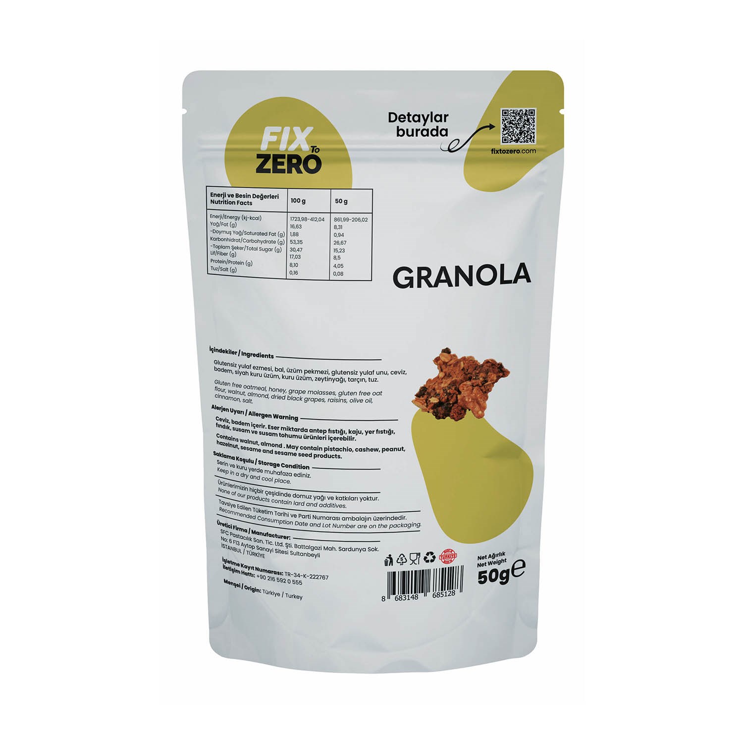 Fix To Zero Granola 50 gr 