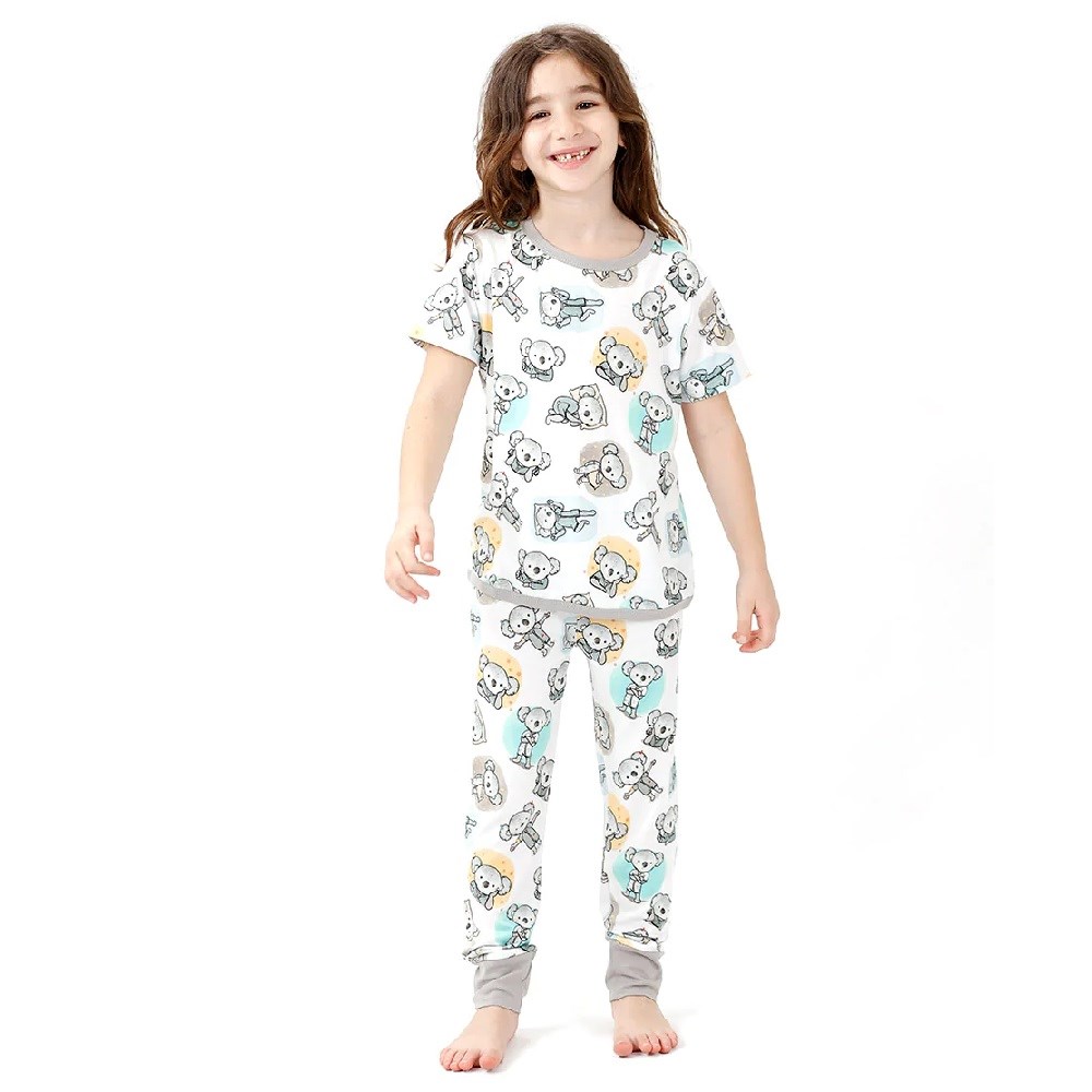 Kidzee Koala Kısa Kollu Pijama Takımı 0.2 Tog Beyaz