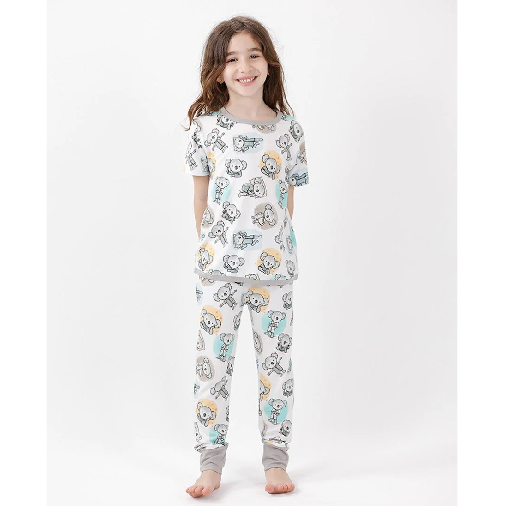 Kidzee Koala Kısa Kollu Pijama Takımı 0.2 Tog Beyaz