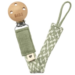 Bibs Paci Braid Sage - Ivory Emzik Askısı