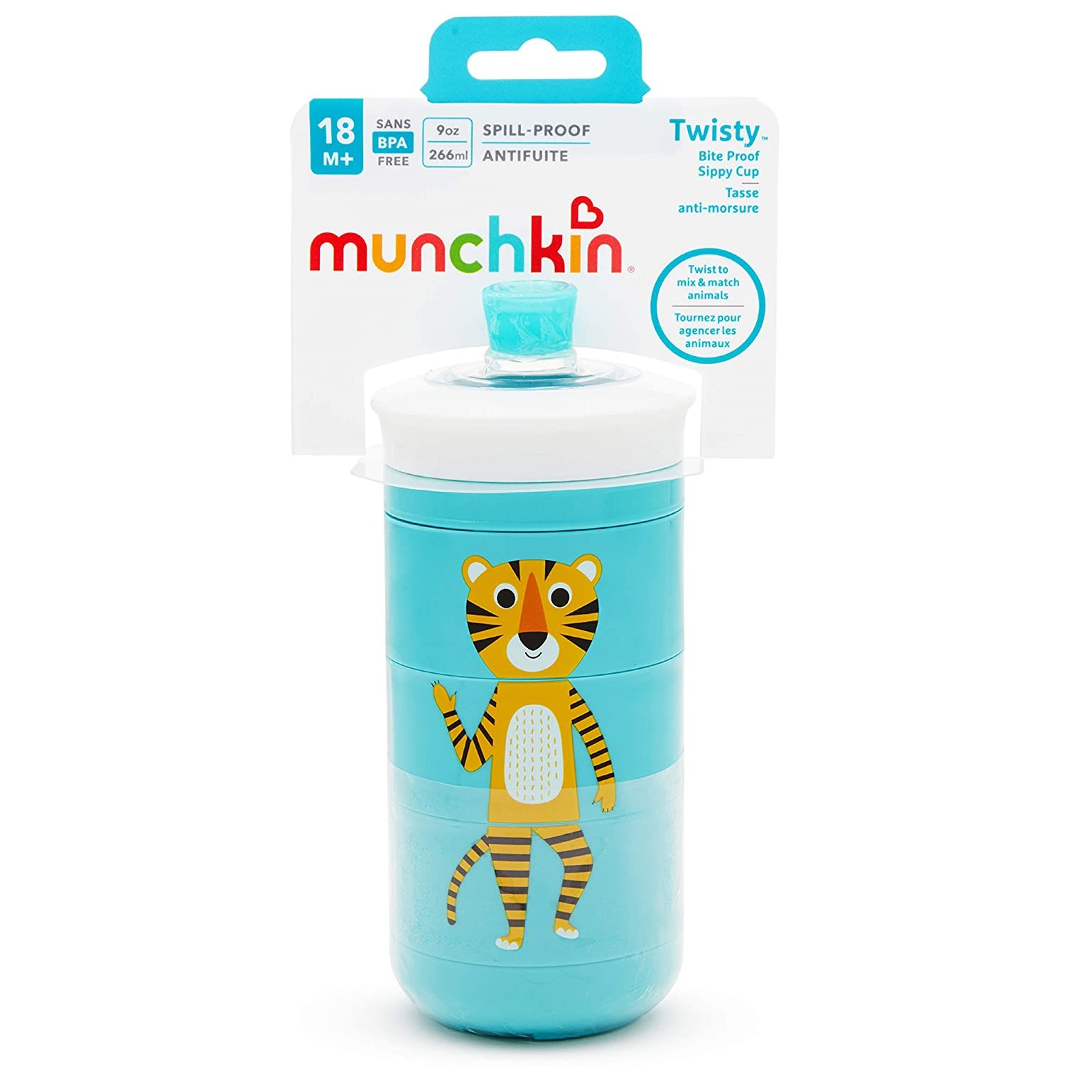 Munchkin Twisty Mix & Match Isırma Korumalı Alıştırma Bardağı 9 ay+ 266 ml Mavi 