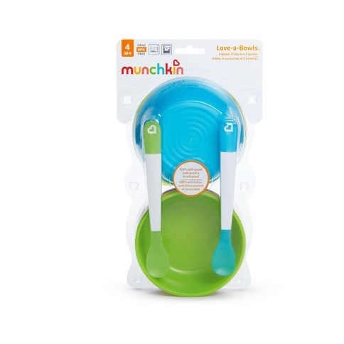 Munchkin Love A Bowls, Kaşık & Tabak Seti 4 ay+ 10 Adet 